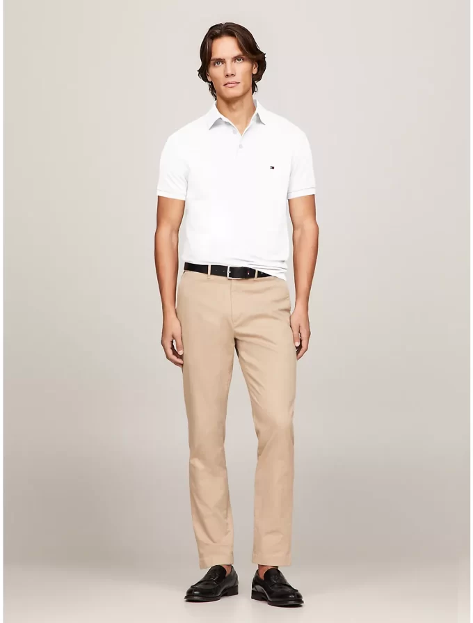 Camisa Polo Slim Fit Masculina Tommy Hilfiger  - Branca - Image 2